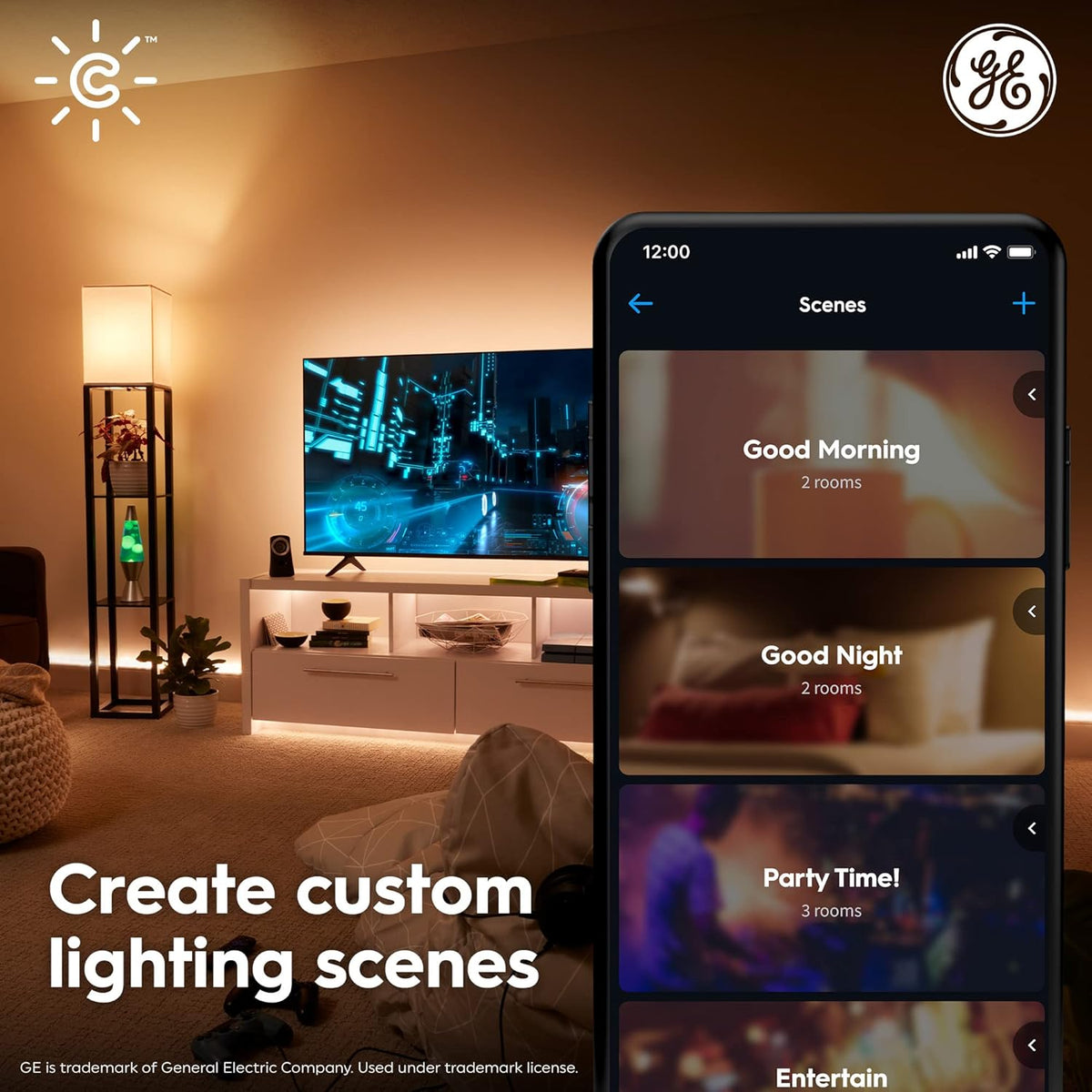 GE Lighting  Smart LED Light Bulb, Soft White, Bluetooth and Wi-Fi Enabled, Alexa and Google Assistant Compatible (1 Pack), Packaging May Vary
