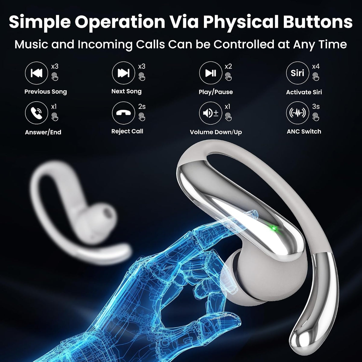 AI Translation Earbuds with Charging Case