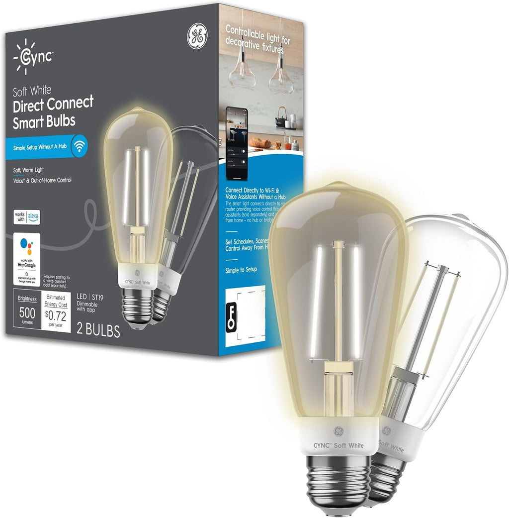 GE  Smart LED Light Bulb, ST19 Edison Style