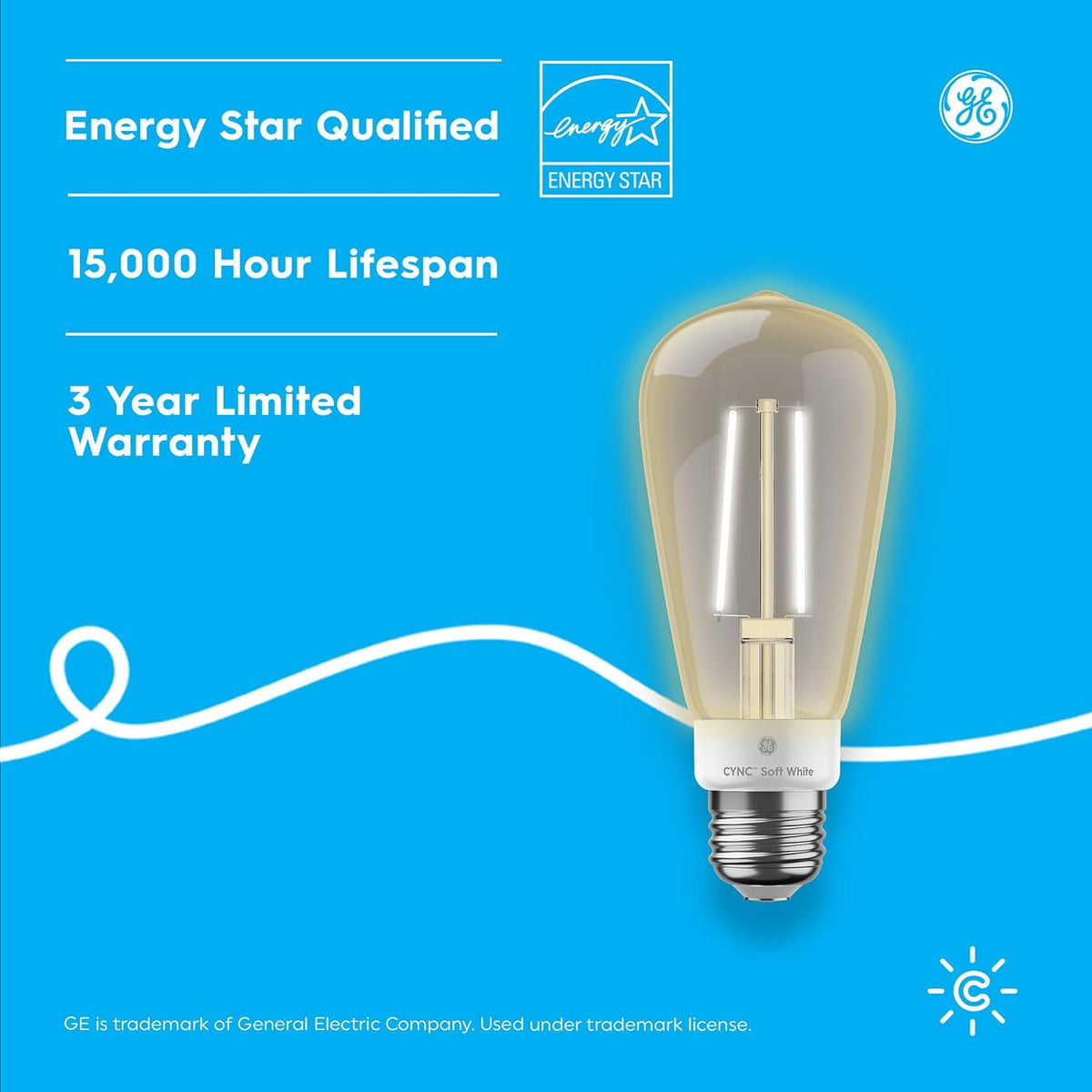GE  Smart LED Light Bulb, ST19 Edison Style
