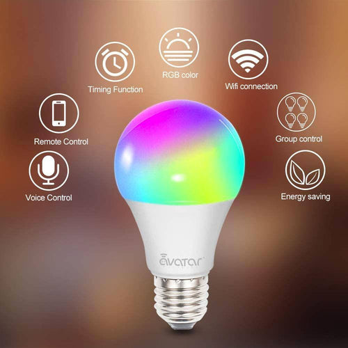 65-Watt Equivalent A19 Dimmable RGB Smart LED Light Bulb