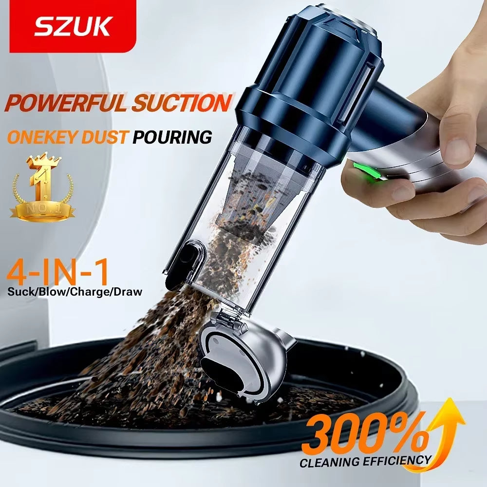 Car Vacuum Cleaner Portable Handheld Mini Vacuum Cleaner Cordless Strong Suction Car Cleaner Car Vacuum Home Appliance