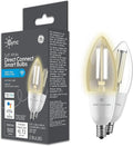 GE  Smart LED Light Bulb, B11 Candle Light Bulb, Works with Amazon Alexa and Google Home, Wifi Light, 60W Equivalent, Soft White, Small Base (Pack of 2)