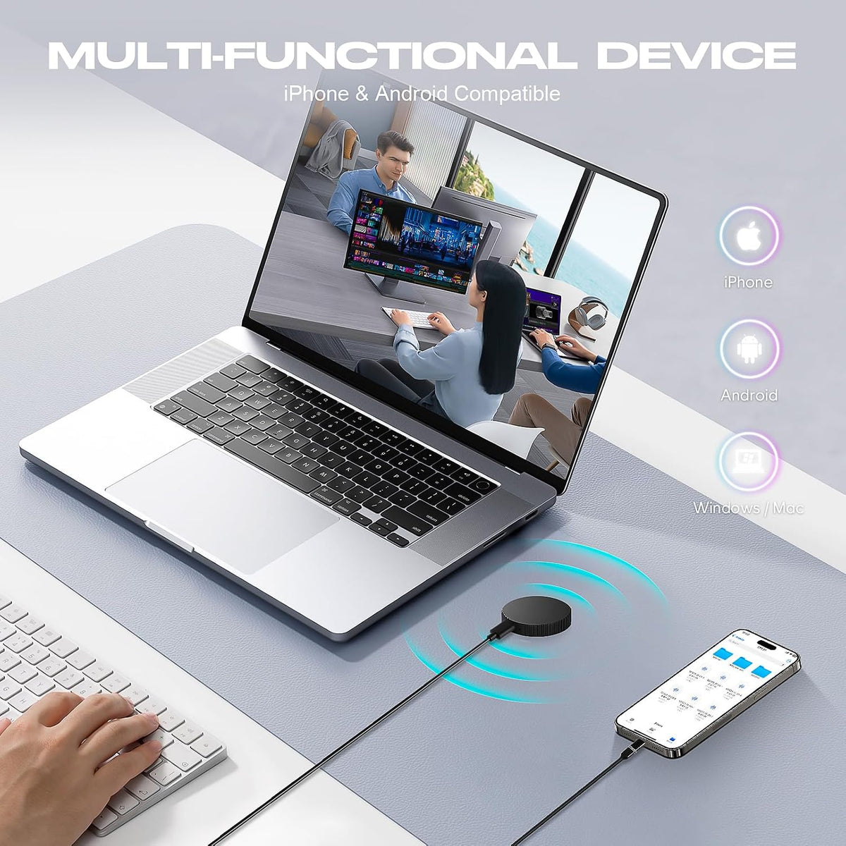136GB (18800 Hour) Magnetic Voice Recorder Device -  Voice Recorder Ai-Intelligent Noise Reduction, Portable Audio Recorder for Lectures/Interviews/Meetings