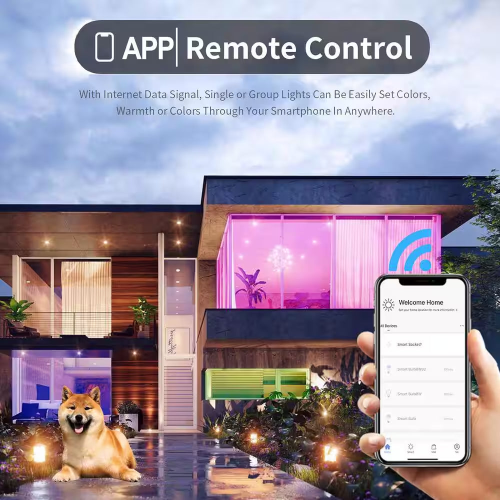 65-Watt Equivalent A19 Dimmable RGB Smart LED Light Bulb