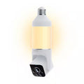 Bulb Cam Plug-In, 2K Wireless HD Security Camera Outdoor Indoor Full Color Day and Night, Dimmable LED Bulb