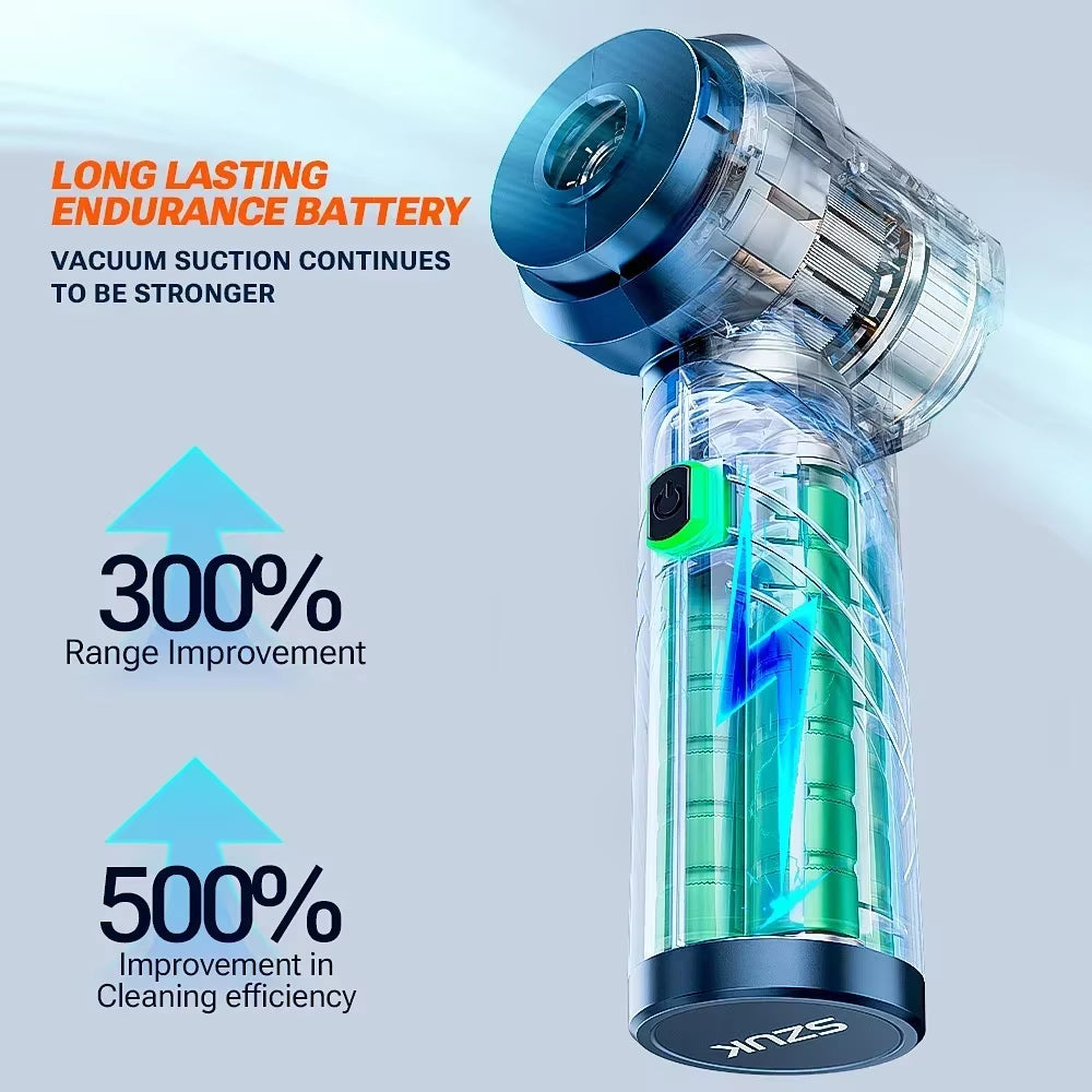 Car Vacuum Cleaner Portable Handheld Mini Vacuum Cleaner Cordless Strong Suction Car Cleaner Car Vacuum Home Appliance